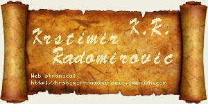 Krstimir Radomirović vizit kartica